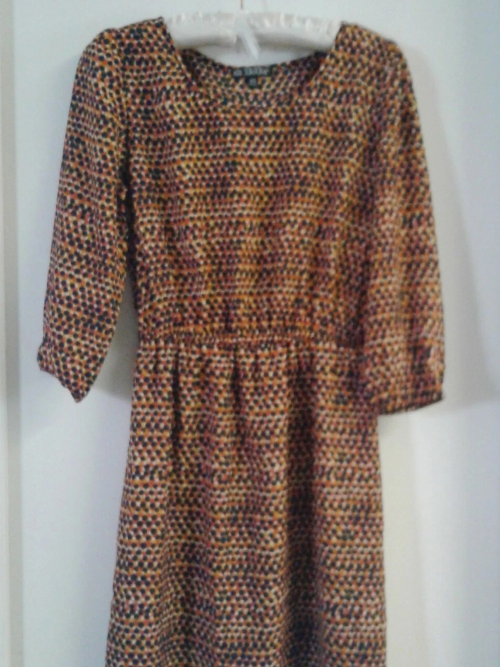 BeBop Multicolor Dot Print Knit Dress - Yellow, Blue, Black